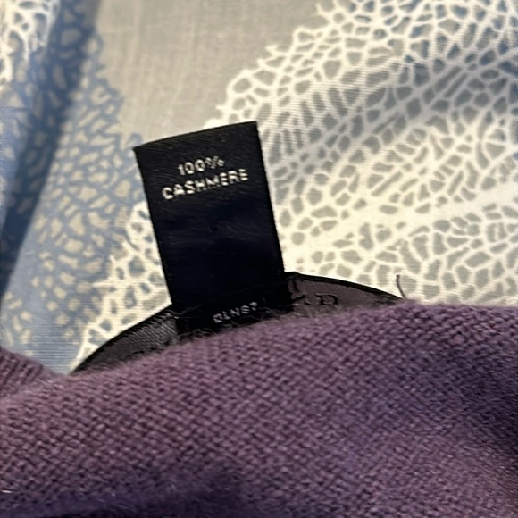 100% Cashmere Purple Lands End Women’s Sweater Size XL - Picture 3 of 10